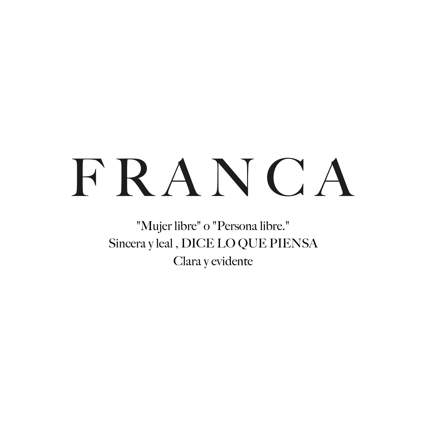 Significado del nombre Franca