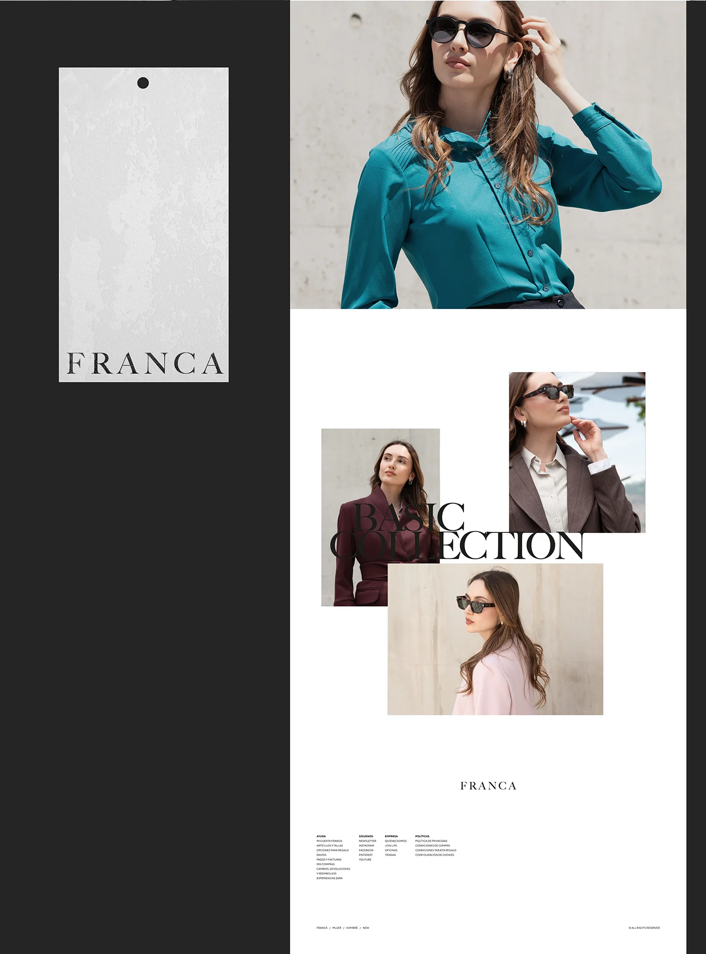 Diseño web y etiqueta - Franca