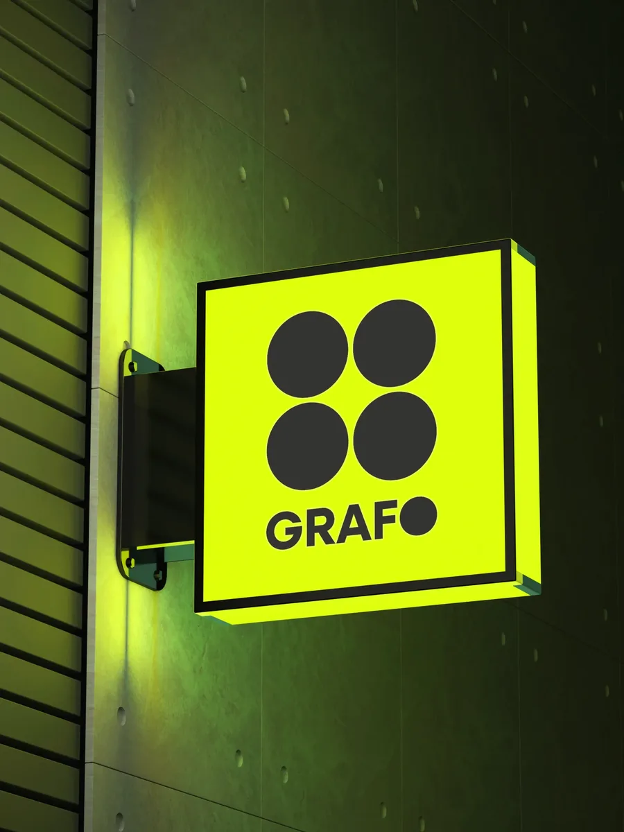 Letrero iluminado - Grafo